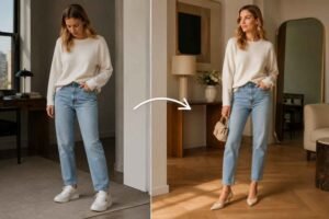 Pointed Kitten Heels Change the Entire Shape of an Outfit